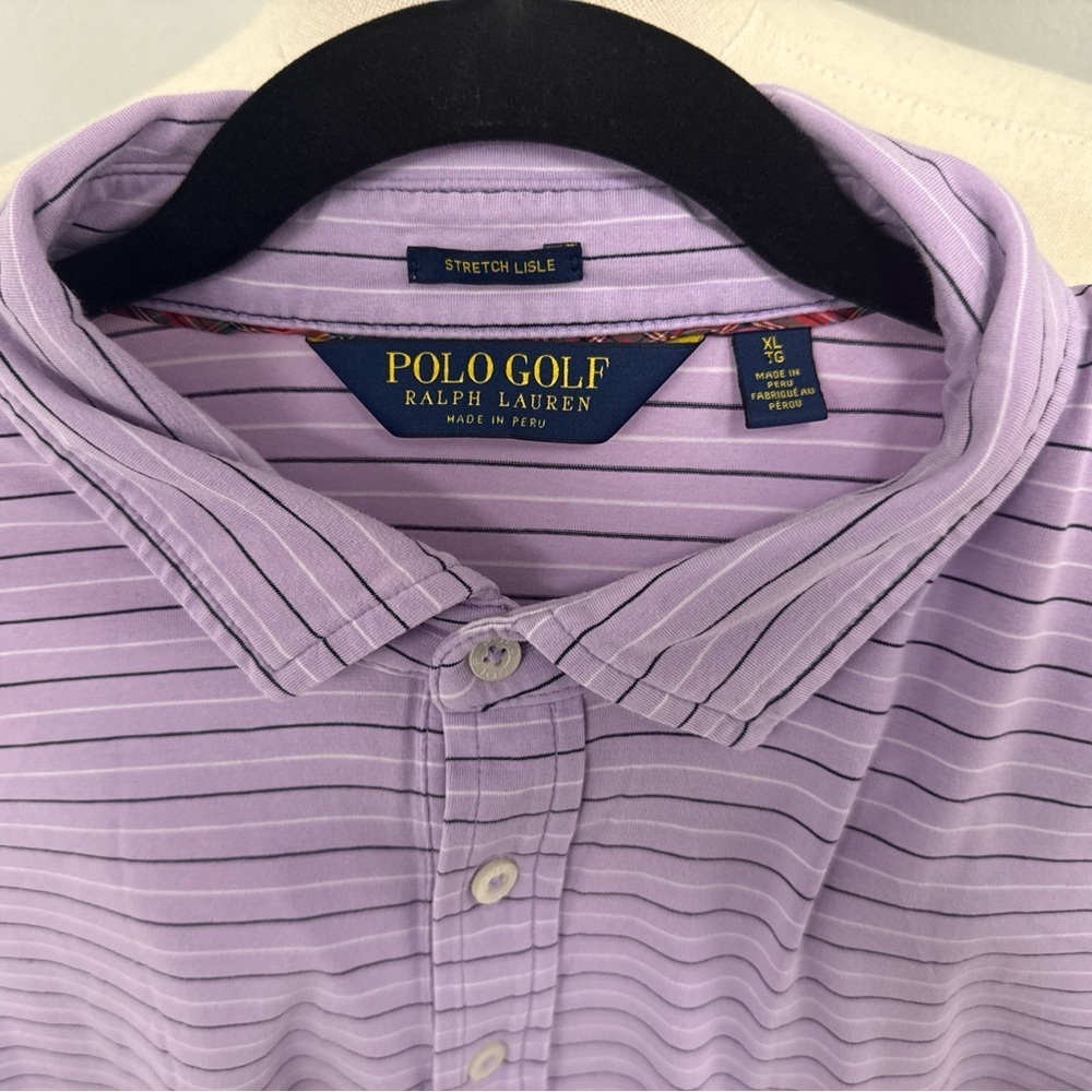 Polo golf Ralph Lauren stretch button up lavender men’s size XL - Picture 4 of 5